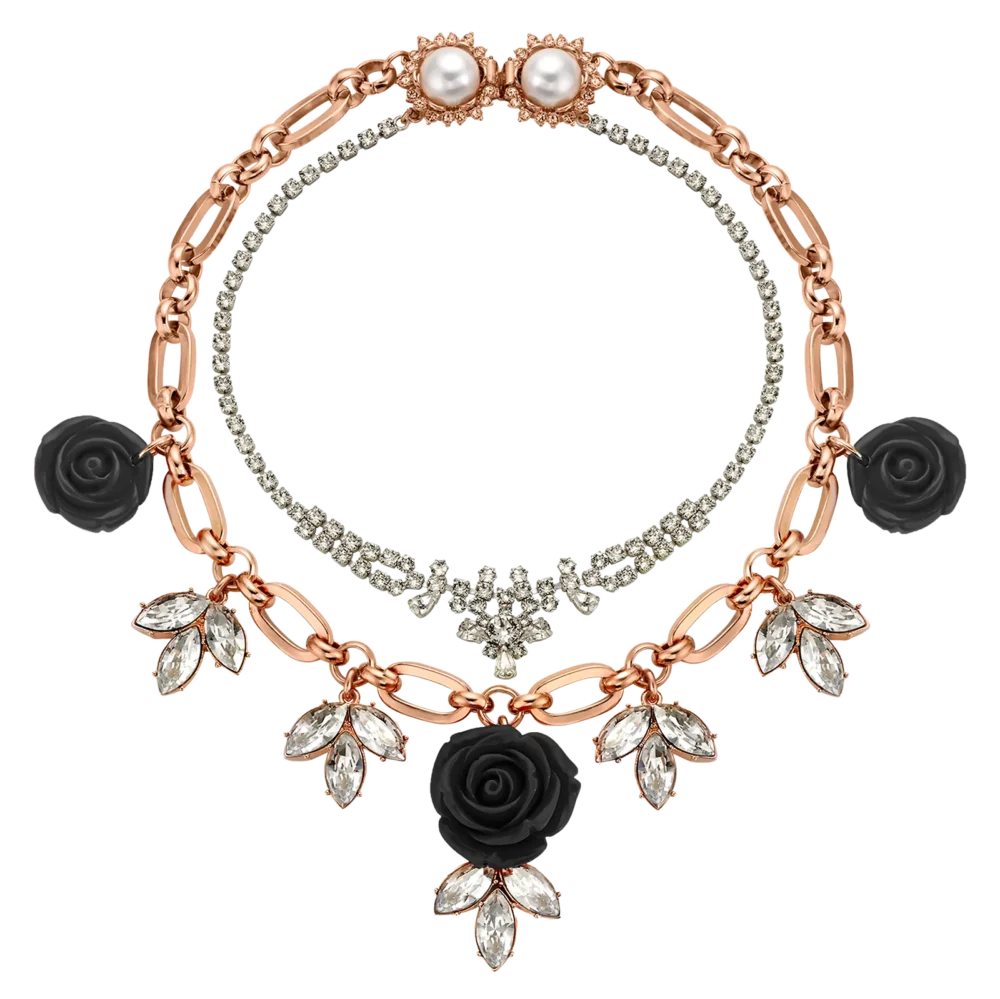 Layered Rose Necklace